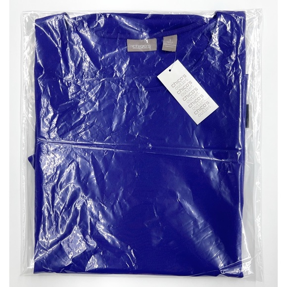 Chico's Purple Pullover High Low 3/4 Sleeve Blouse - Picture 14 of 14